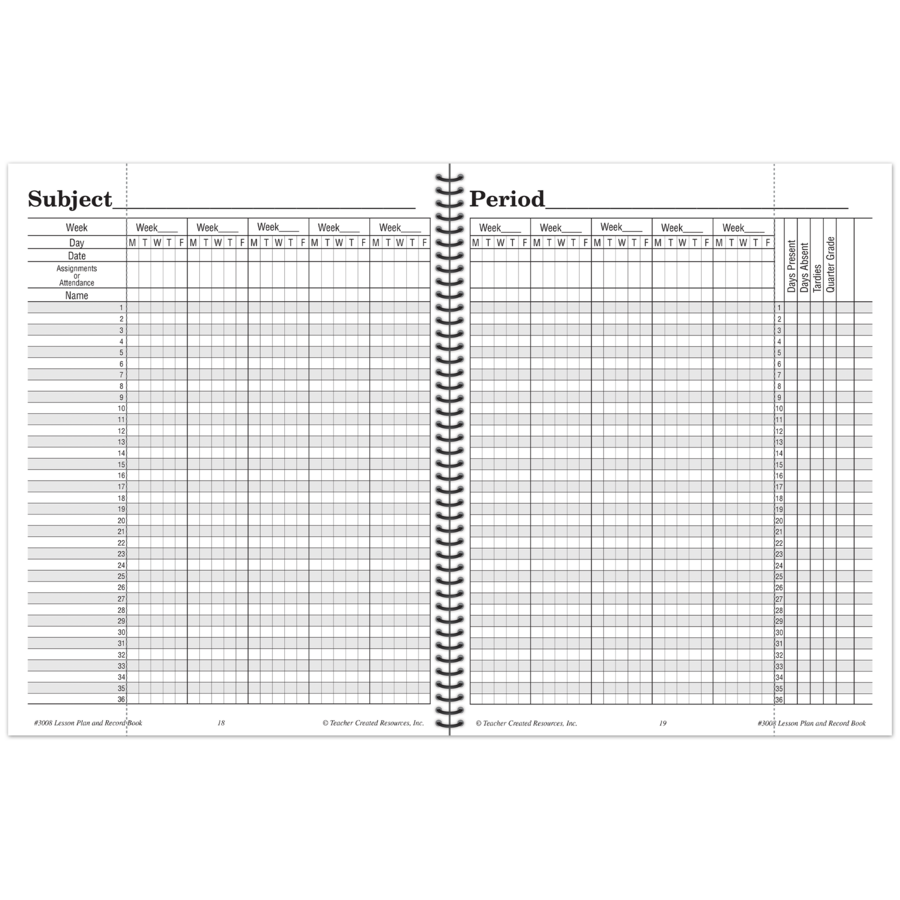 Lesson Plan and Record Book