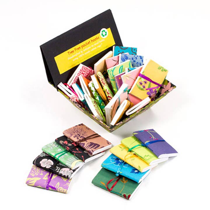 Mini Notebooks (Set of 20) Tray Included - Recycled Paper