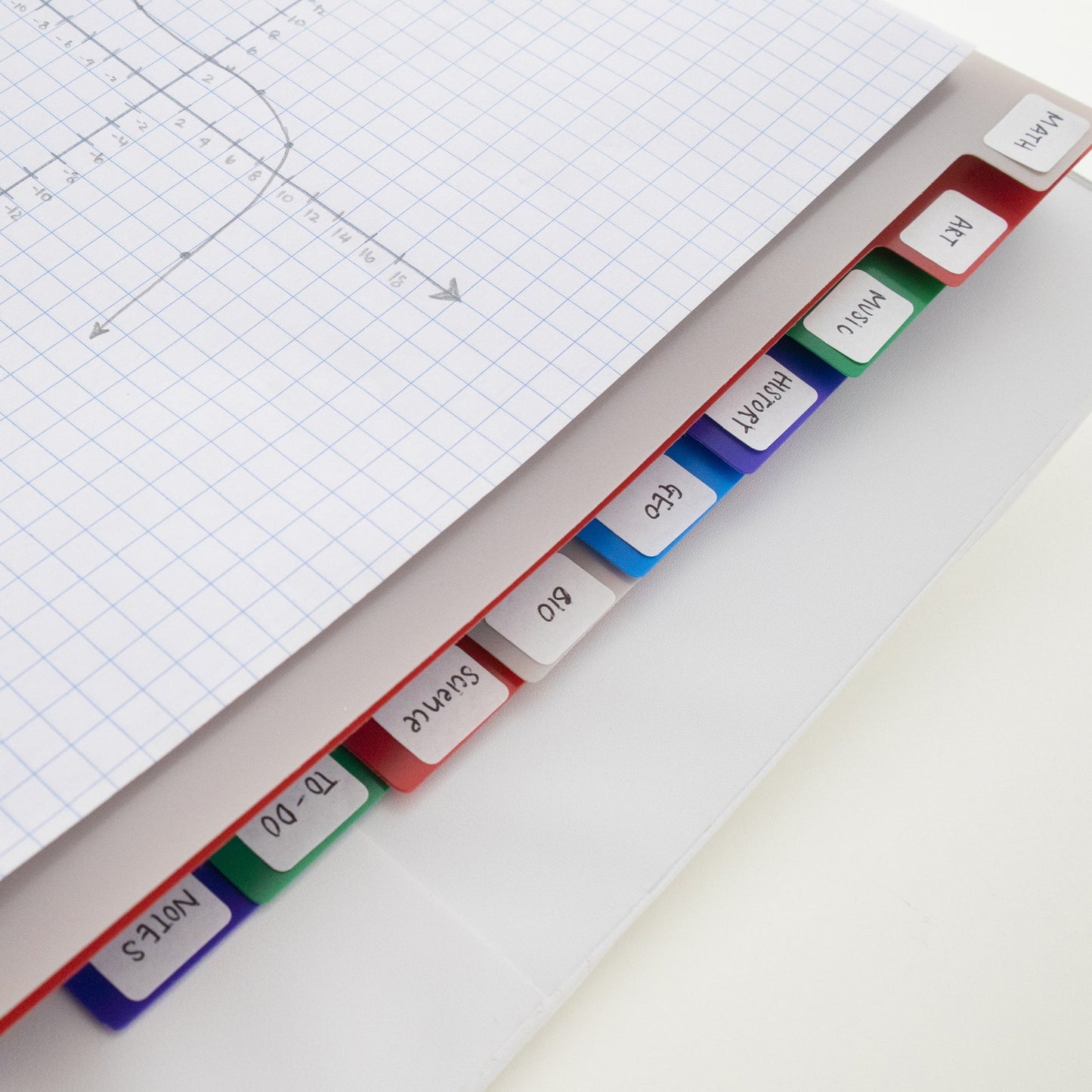 10-Tab Color Index Dividers for 3-Ring Binders