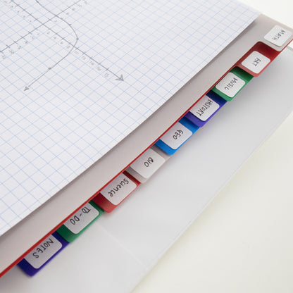 10-Tab Color Index Dividers for 3-Ring Binders
