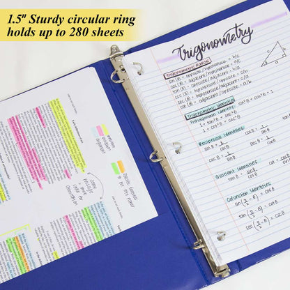 1.5" Assorted Color 3-Ring Binder w/ 2-Pockets
