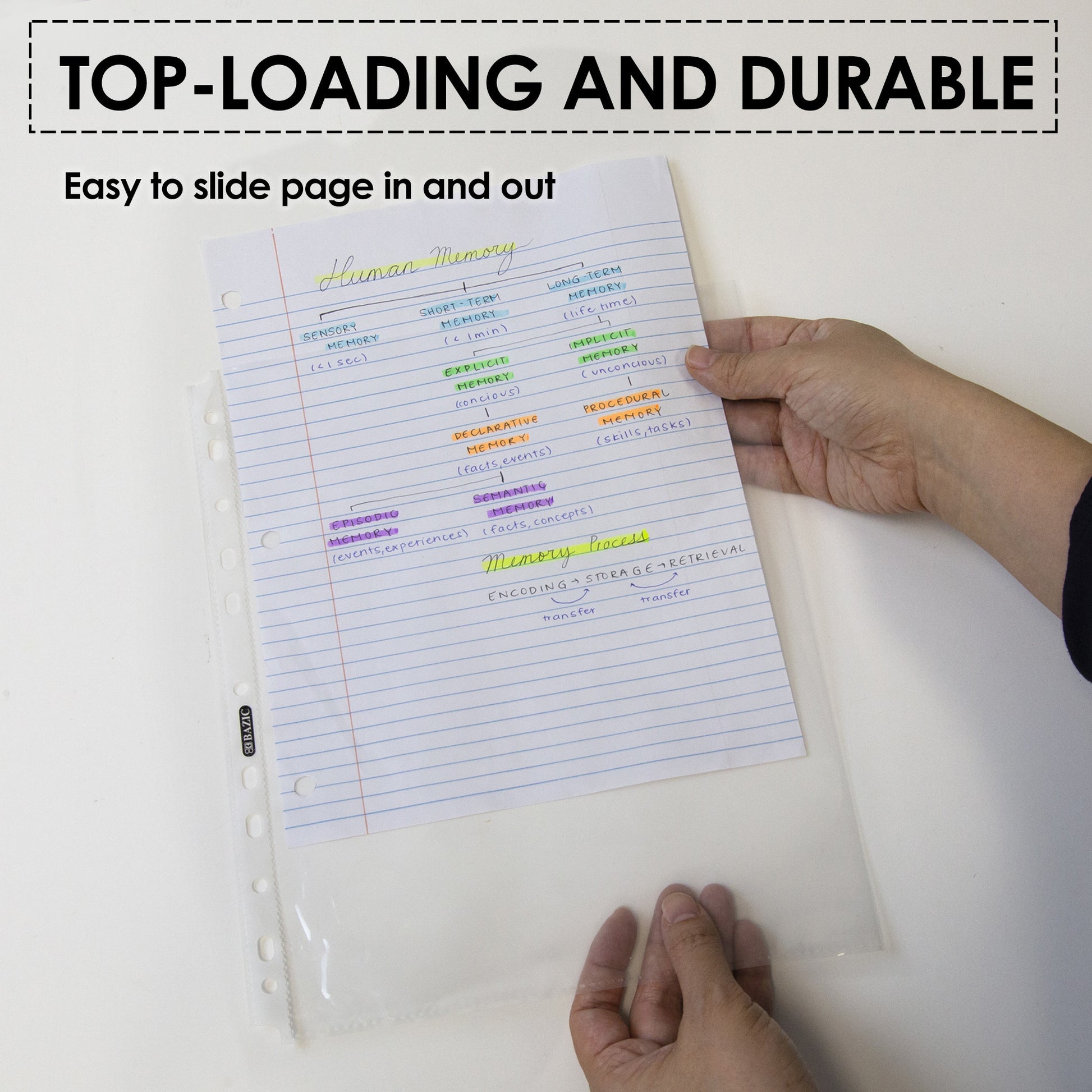 Sheet Protectors, 8.5" x 11", 10 Sheets