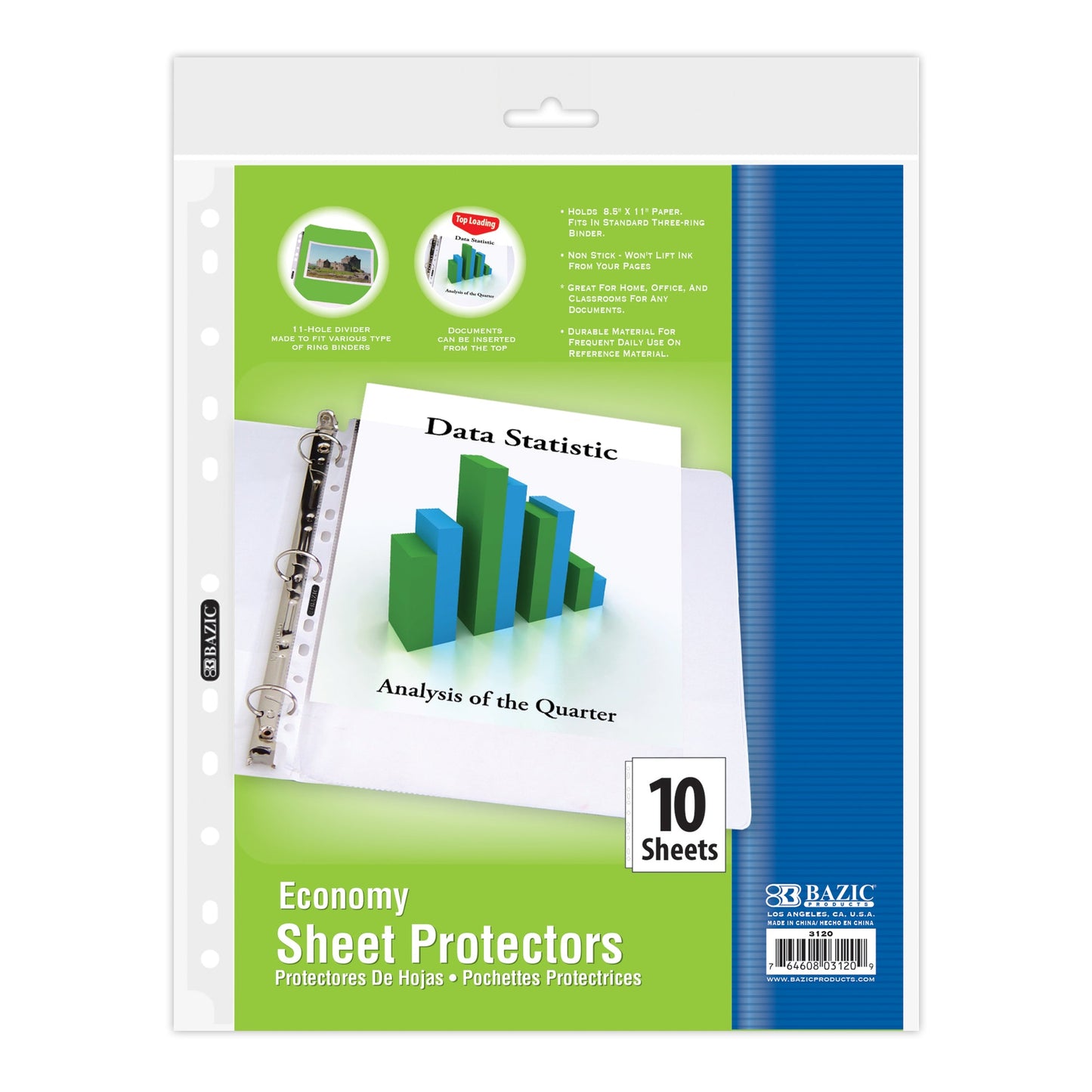 Sheet Protectors, 8.5" x 11", 10 Sheets
