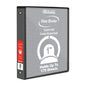 1 Inch Binder, 3 Ring View Cover, Black