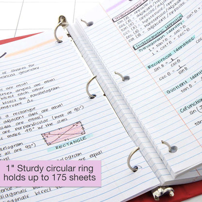 1" Asst. Color 3-Ring View Binder w/ 2-Pockets