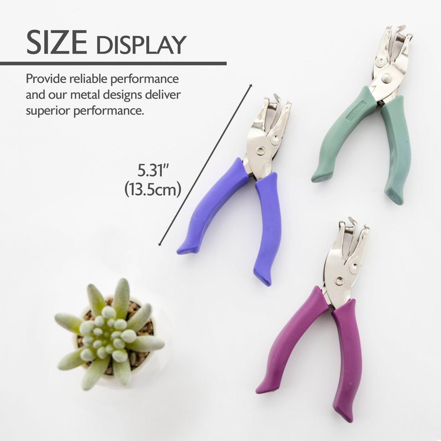 Single Hole Paper Punch, 5-Sheet, Cushion Grip