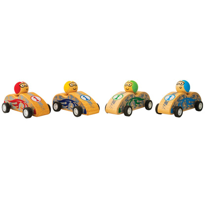 Wooden Pull Back Race Car 8-Unit Display
