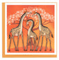 Quilled Tinga Tinga Giraffes Greeting Card