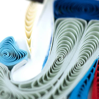 Abstract Elephant Quilled Greeting Card