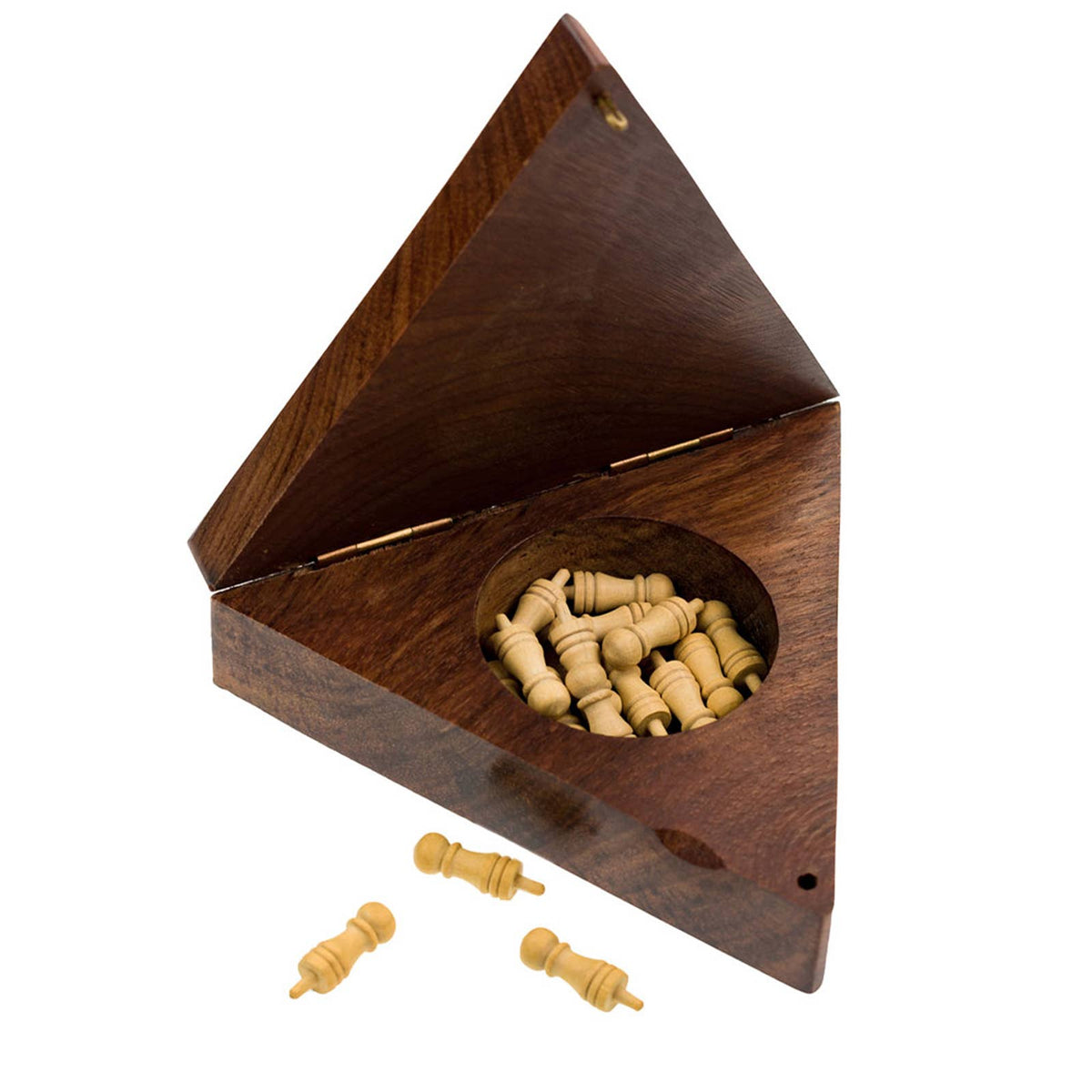 Triangle Peg Board Game - Handcrafted Wood
