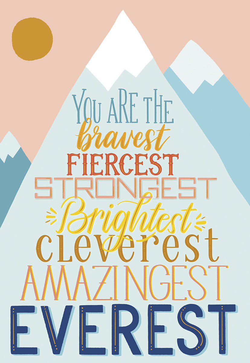 Everest Mountain Graduation Card - Inspirational Congrats | Encouraging Graduation Greeting Card
