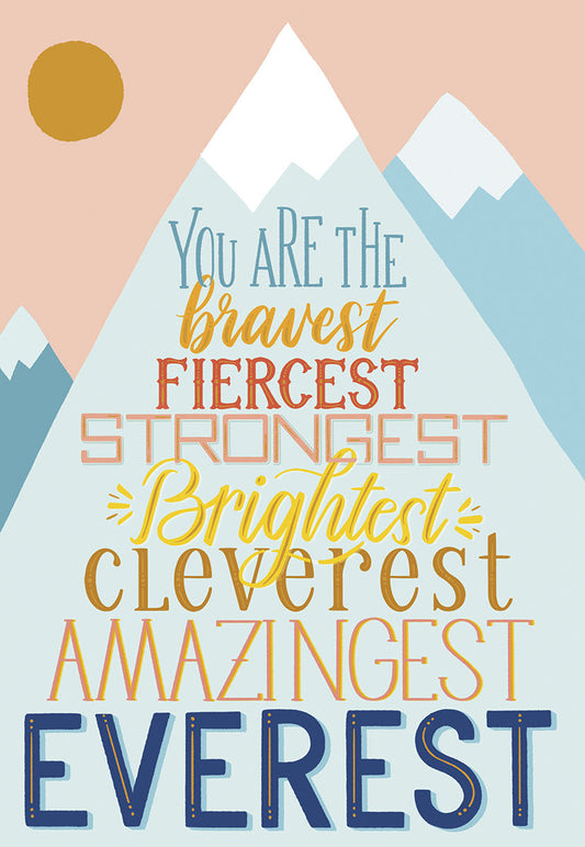 Everest Mountain Graduation Card - Inspirational Congrats | Encouraging Graduation Greeting Card