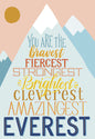 Everest Mountain Graduation Card - Inspirational Congrats | Encouraging Graduation Greeting Card
