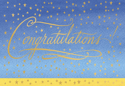 Golden Stellar Praise | Encouraging Graduation Greeting Card