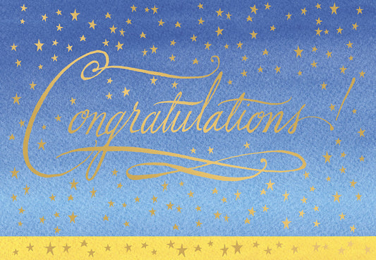 Golden Stellar Praise | Encouraging Graduation Greeting Card