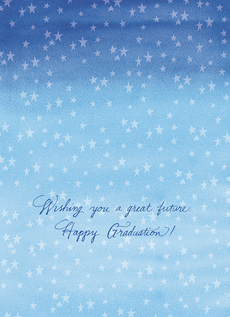 Golden Stellar Praise | Encouraging Graduation Greeting Card