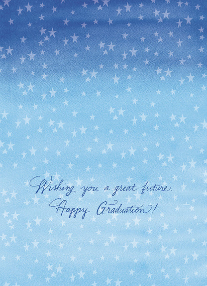 Golden Stellar Praise | Encouraging Graduation Greeting Card