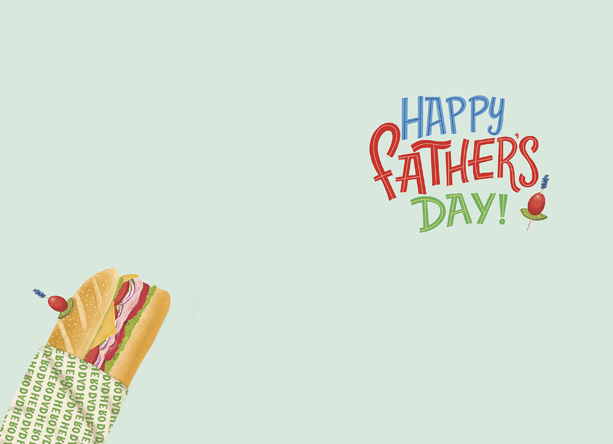 Super Sandwich Hero | Complimentary Father's Day Greeting Card