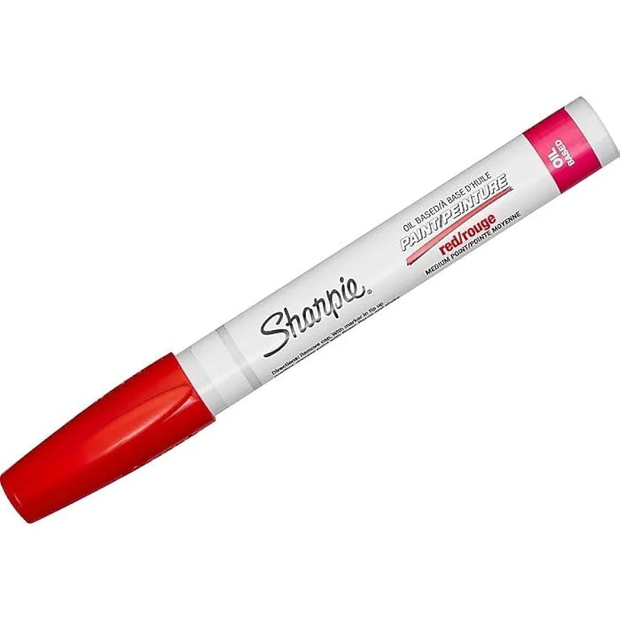 Oil-Based Paint Marker, Medium Point, 2 in Red by Sharpie