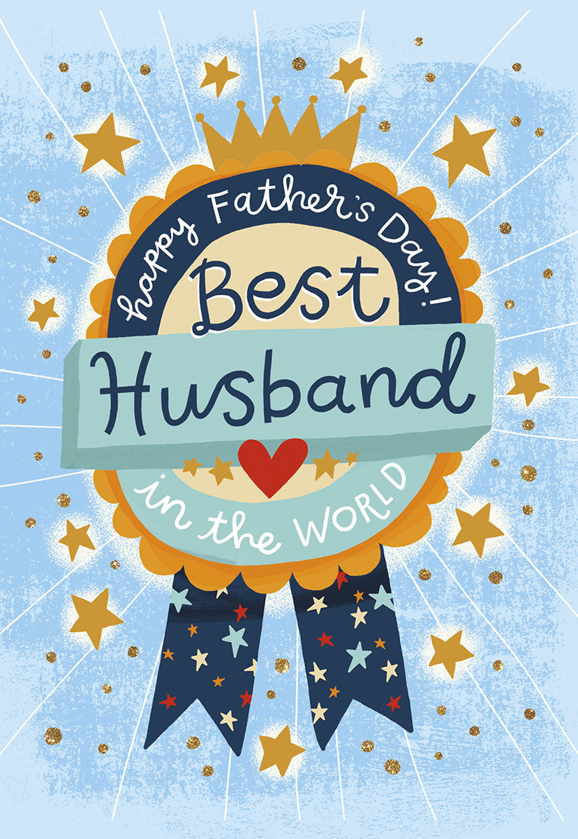 Happy Father's Day Best Husband Award Greeting Card | Heartfelt Father's Day Greeting Card