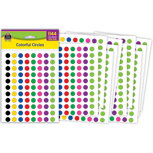 Colorful Circles Mini Stickers Valu-Pak