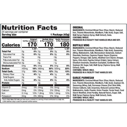 Snack Factory Variety Pack Pretzel Crisps, 1.5 oz., 24 pk.