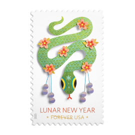 USPS Forever Stamps Books - Snake Lunar New Year