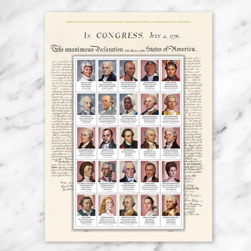 USPS Forever Stamps Sheet - Figures of the American Revolution