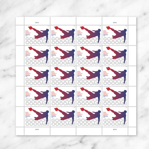 USPS Forever Stamps Sheet - North American Soccer (2026)