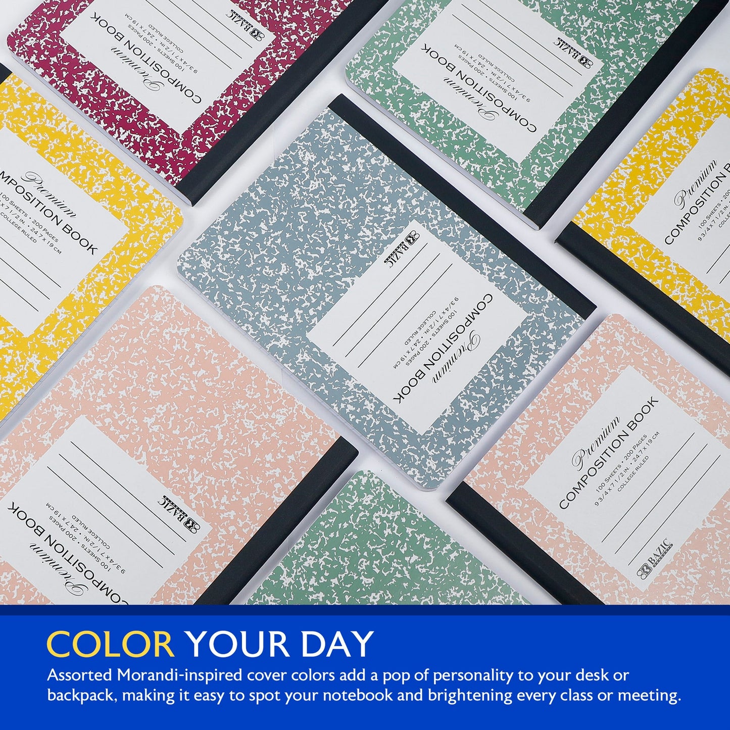 Morandi Marble Composition Notebook, College-Ruled