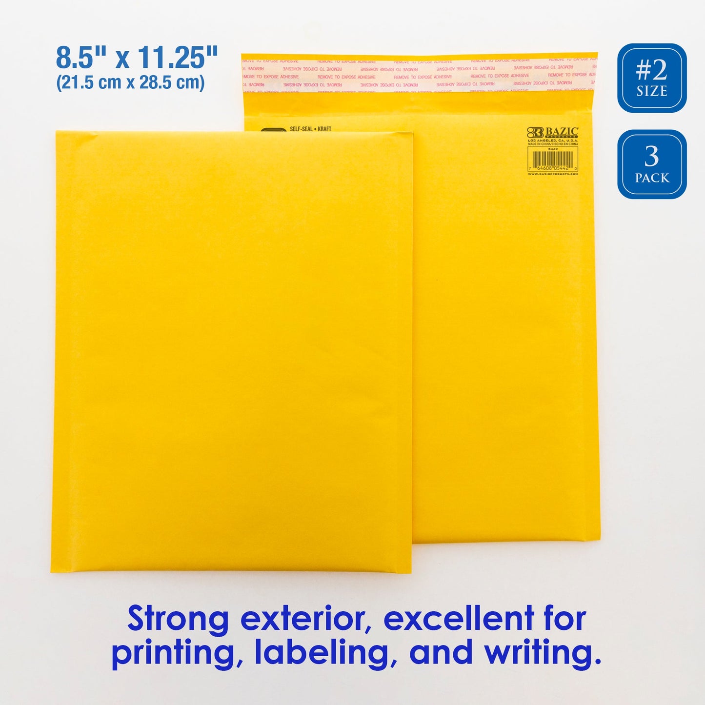 #2 Self-Seal Bubble Mailers, 8.5 x 11.25 in