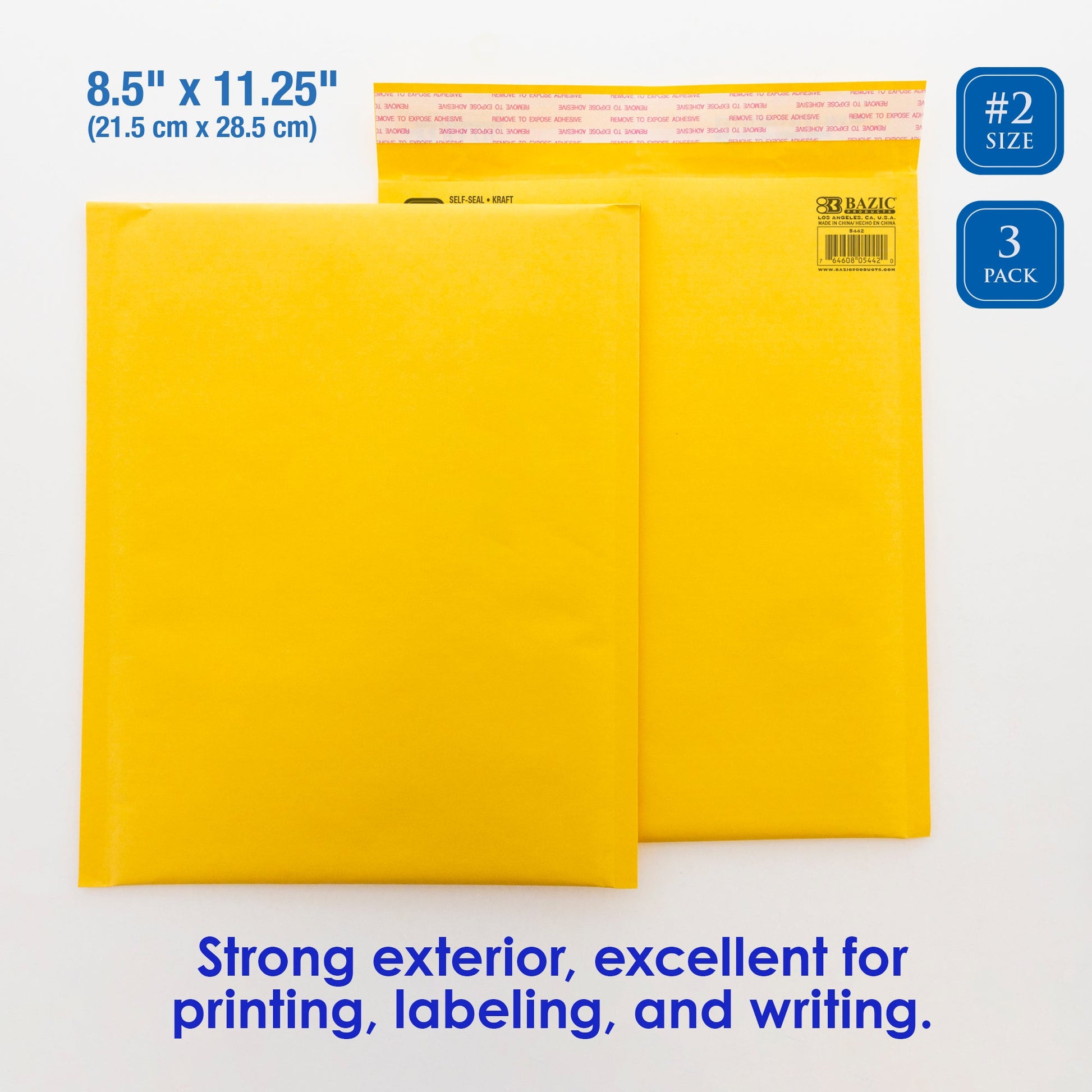 #2 Self-Seal Bubble Mailers, 8.5 x 11.25 in