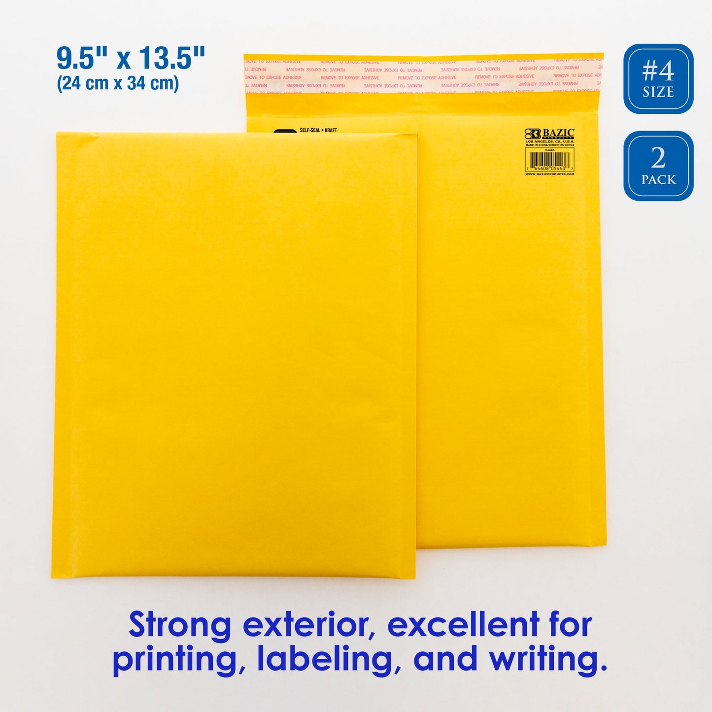 #4 Self-Seal Bubble Mailers, 9.5 x 13.5 in