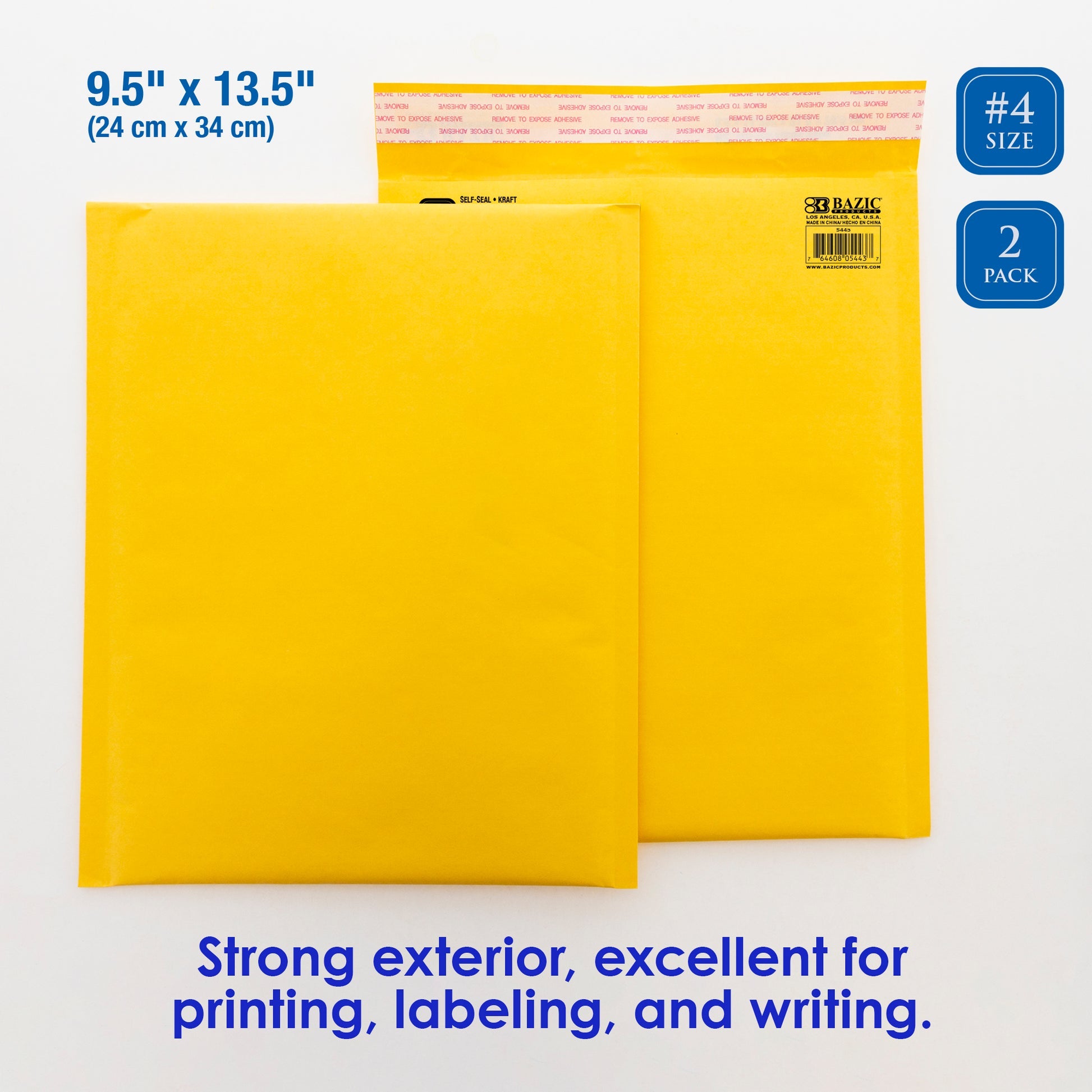 #4 Self-Seal Bubble Mailers, 9.5 x 13.5 in