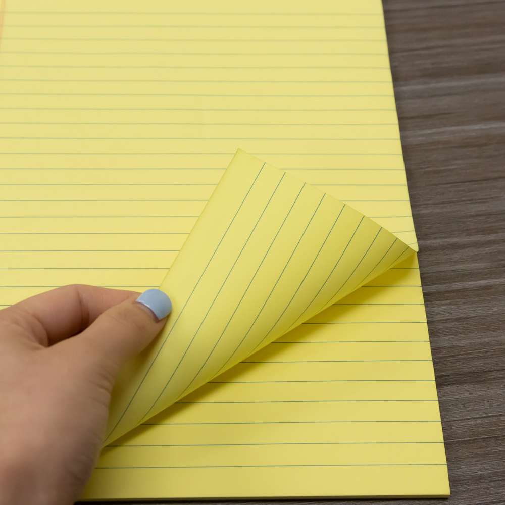 50 Ct. 8.5" X 11.75" Canary Perforated Writing Pads (12/Pack)