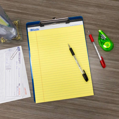 50 Ct. 8.5" X 11.75" Canary Perforated Writing Pads (12/Pack)