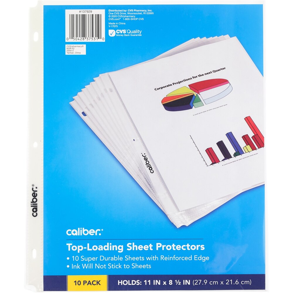 Sheet Protectors Top-Loading Heavy Duty 10 Pack [137929]