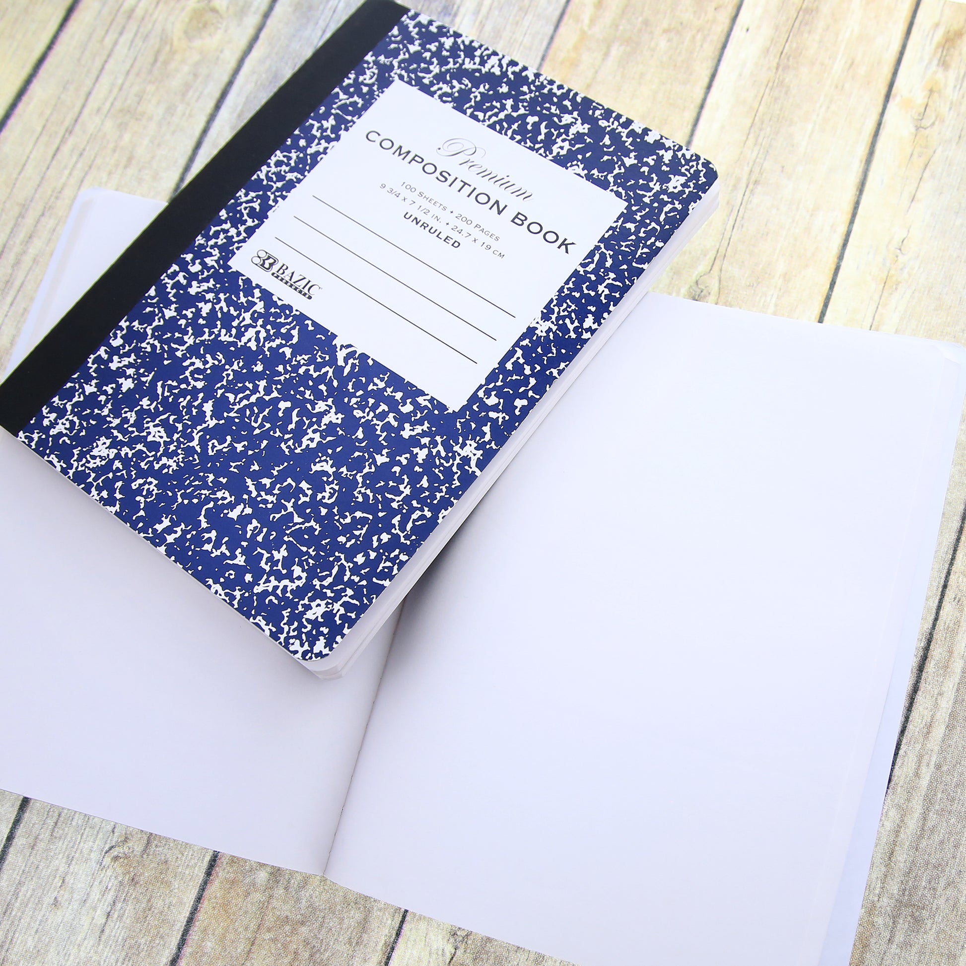 Premium Blue Marble Composition Notebook, Unruled