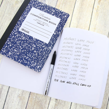 Premium Blue Marble Composition Notebook, Unruled