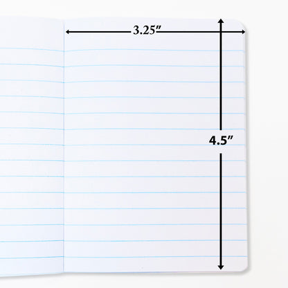 Mini Marble Composition Notebook, Wide-Ruled