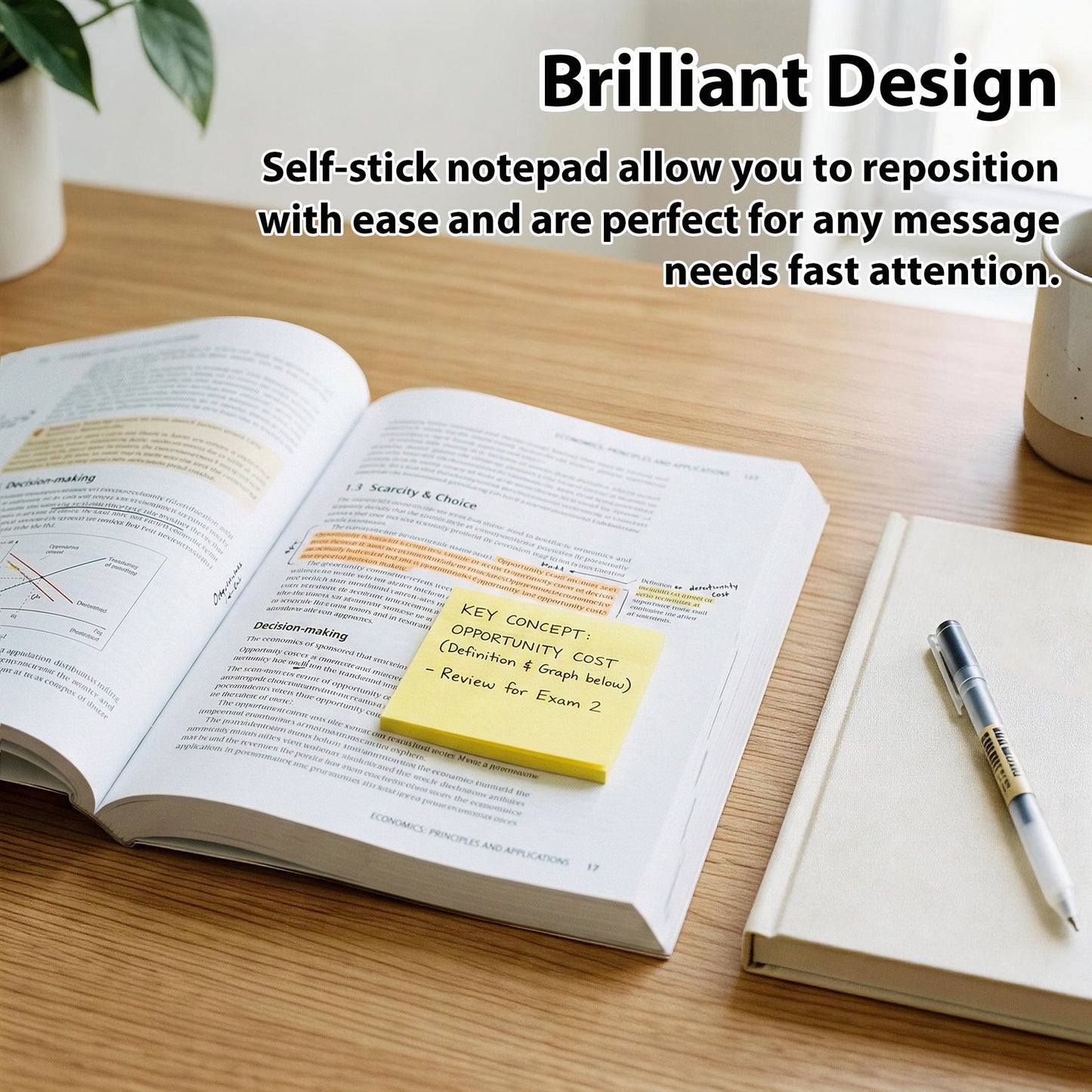 Sticky Notes, 3" x 3", Yellow, 100 Sheets