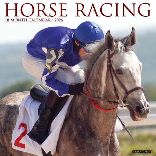 Horse Racing 2026 12" x 12" Wall Calendar