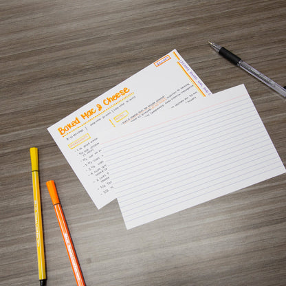 Index Cards, 200 Ruled 3" x 5" Cards, White