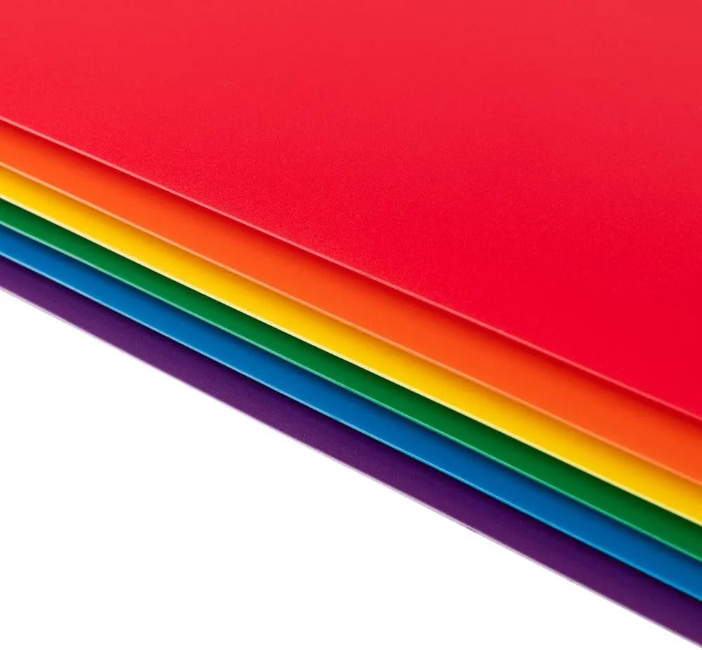 JAM PAPER Legal Plastic 2 Pocket POP Folders - Durable School Folders - Assorted Primary Colors - 6/Pack