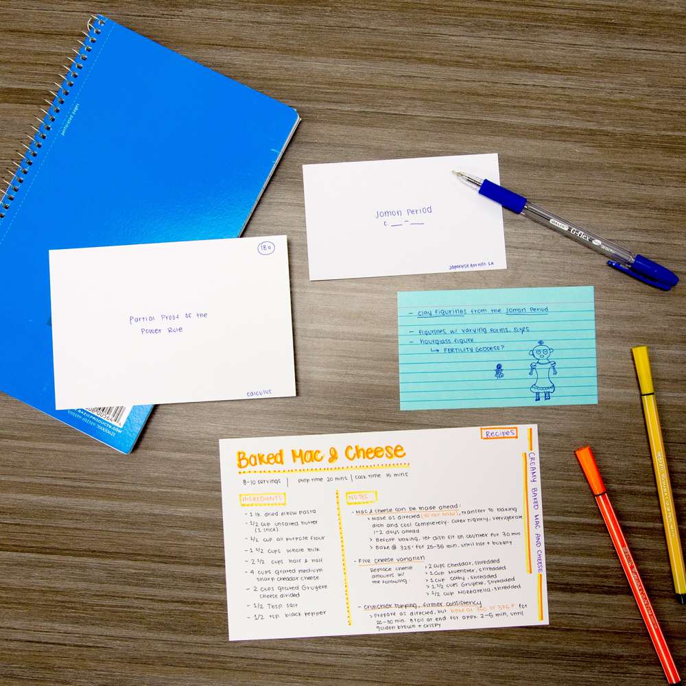 50 Ct. 5" X 8" Ruled White Index Card