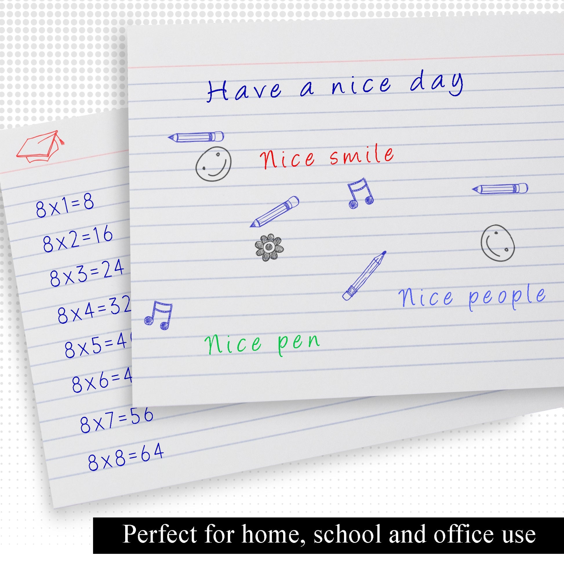 50 Ct. 5" X 8" Ruled White Index Card
