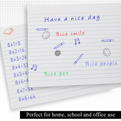 50 Ct. 5" X 8" Ruled White Index Card