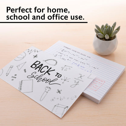 50 Ct. 5" X 8" Ruled White Index Card