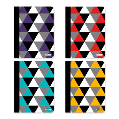 Geometric Composition Notebook, College-Ruled