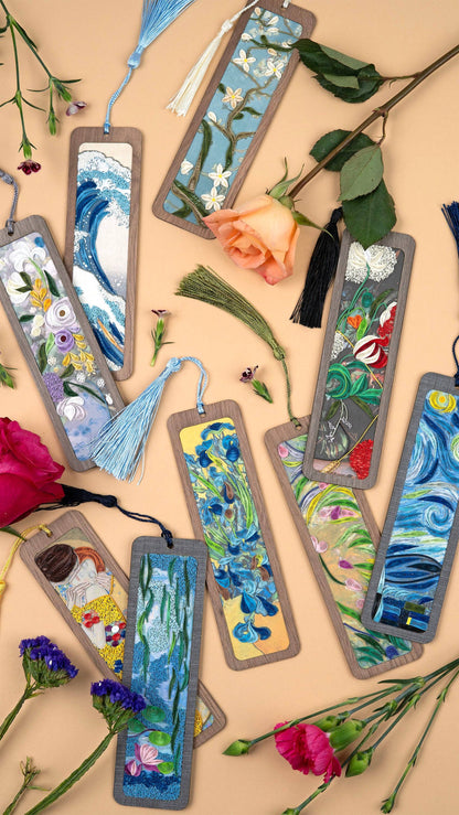 Handmade Quilled Paper Spring Bouquet (Renoir Inspired) Bookmark